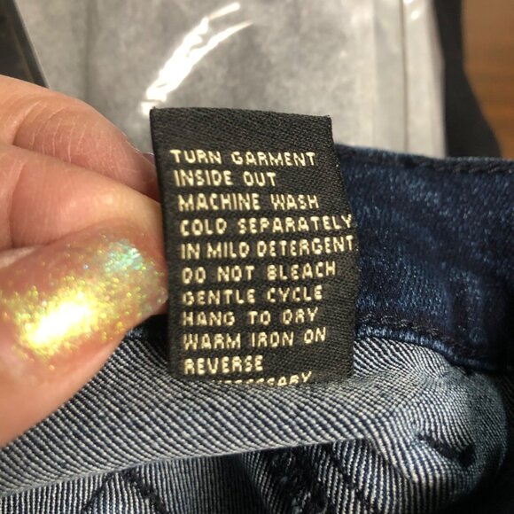 DG2 Diane Gilman Dark Blue Indigo Jeans Womens 26W Petite Stretch Ultra Skinny - Picture 6 of 8